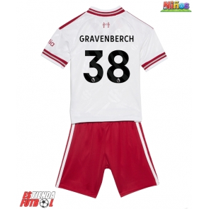 Liverpool Ryan Gravenberch #38 Segunda Equipación Niños 2026-27 Manga Corta (+ Pantalones cortos)